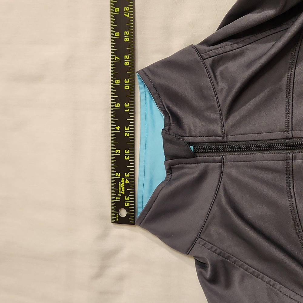 Athleta Salutation women's lightweight running jacket size small gray teal - Picture 16 of 16